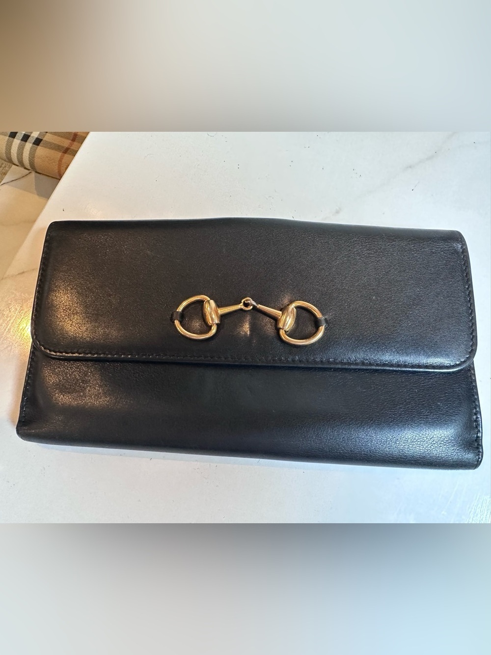 GUCCI Horsebit Gold Hardware
Leather Long Wallet